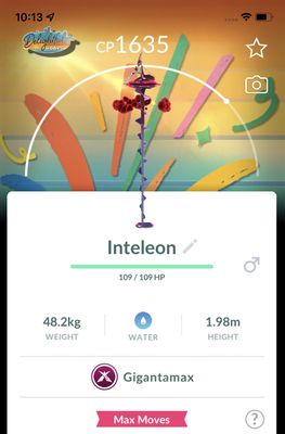 Inteleon Gigantamax (Special Background) Trade - Pokemon GO Trade