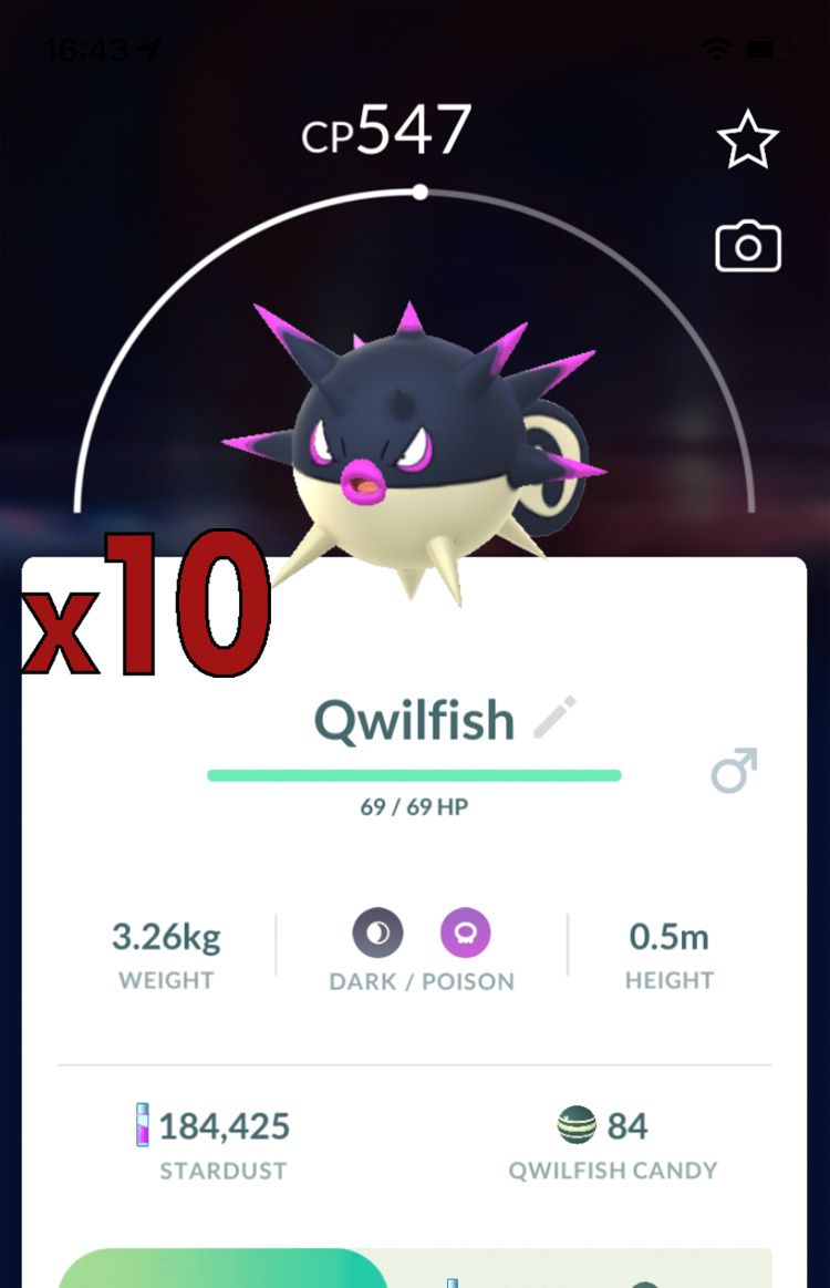 Hisuian Qwilfish Trades [x10] - Pokemon GO Trade