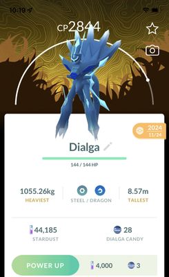 Dialga Origin Form with Special Background Trade - Pokemon GO Trade