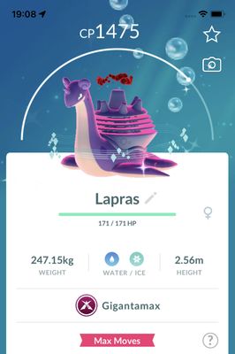 Shiny Lapras Gigantamax Trade - Pokemon GO Trade