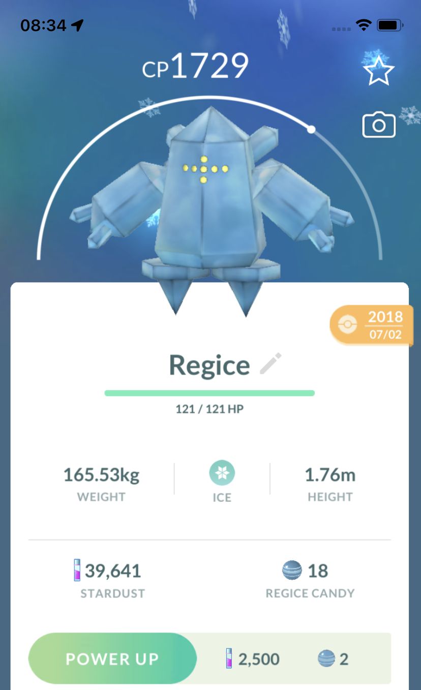 Regice 2018 Trade (Guaranteed Lucky) - Pokemon GO Trade