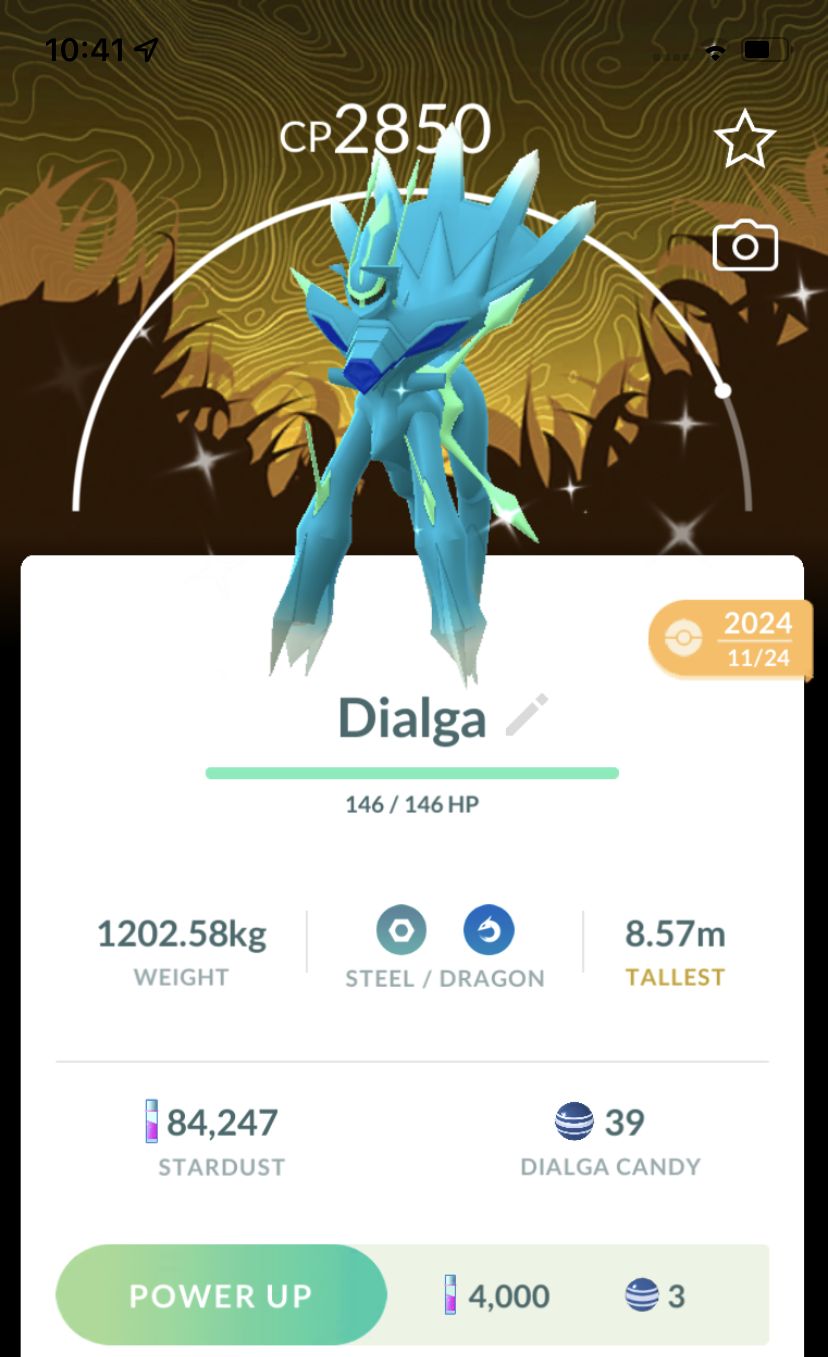 Shiny Dialga Origin Form with Special Background - Pokemon GO Trade Service