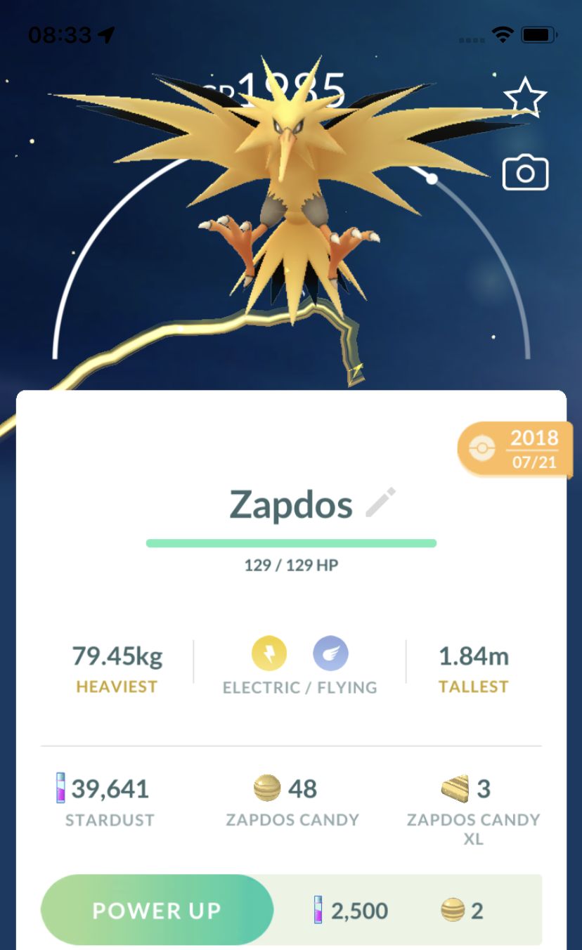 Zapdos 2018 Trade (Guaranteed Lucky) - Pokemon GO Trade