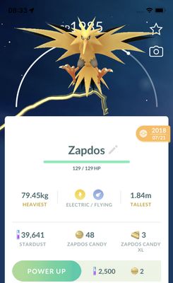 Zapdos 2018 Trade (Guaranteed Lucky) - Pokemon GO Trade