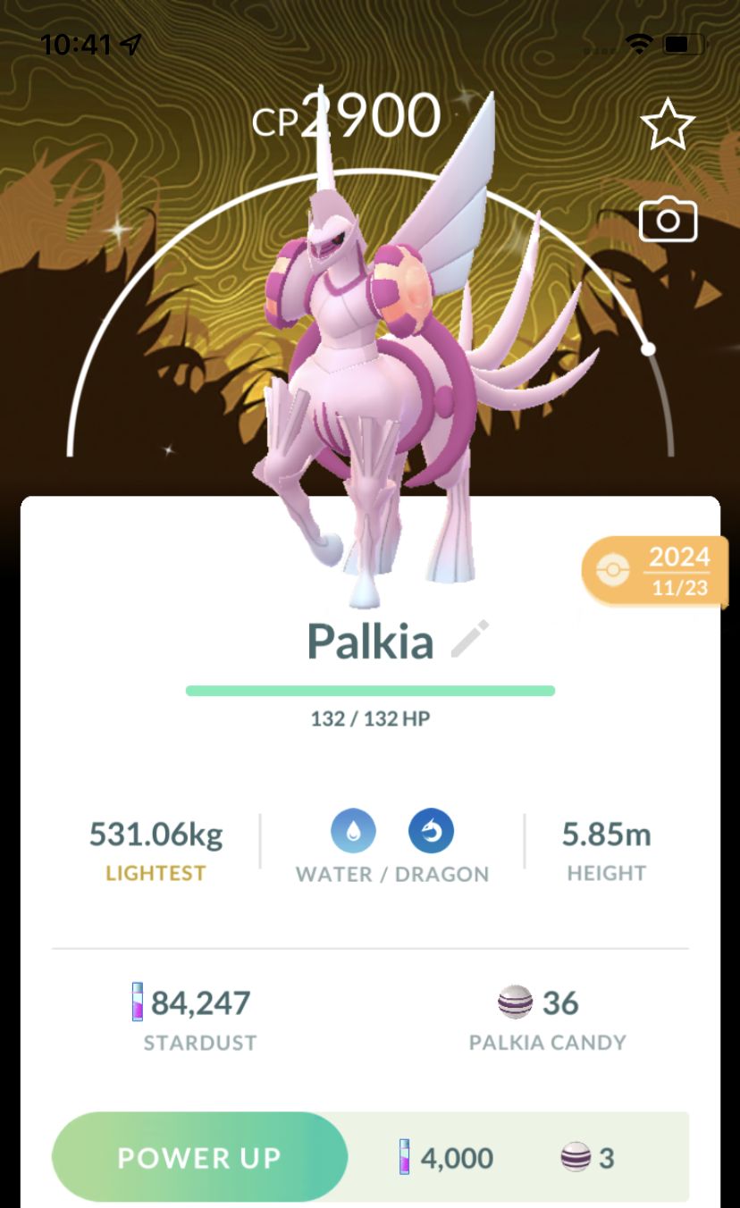Shiny Palkia Origin Form with Special Background - Pokemon GO Trade Service