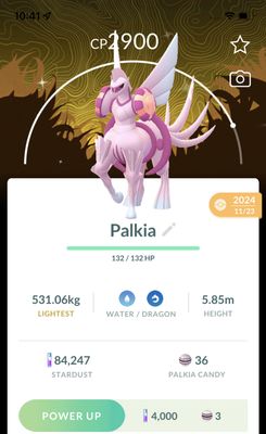 Shiny Palkia Origin Form with Special Background - Pokemon GO Trade Service