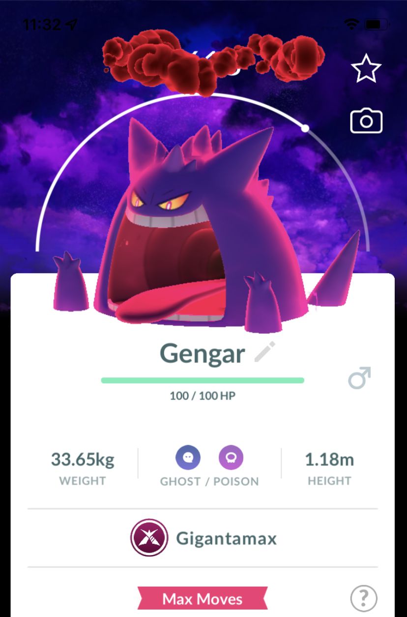 Gengar Gigantamax with Background Trade - Pokemon GO Trade