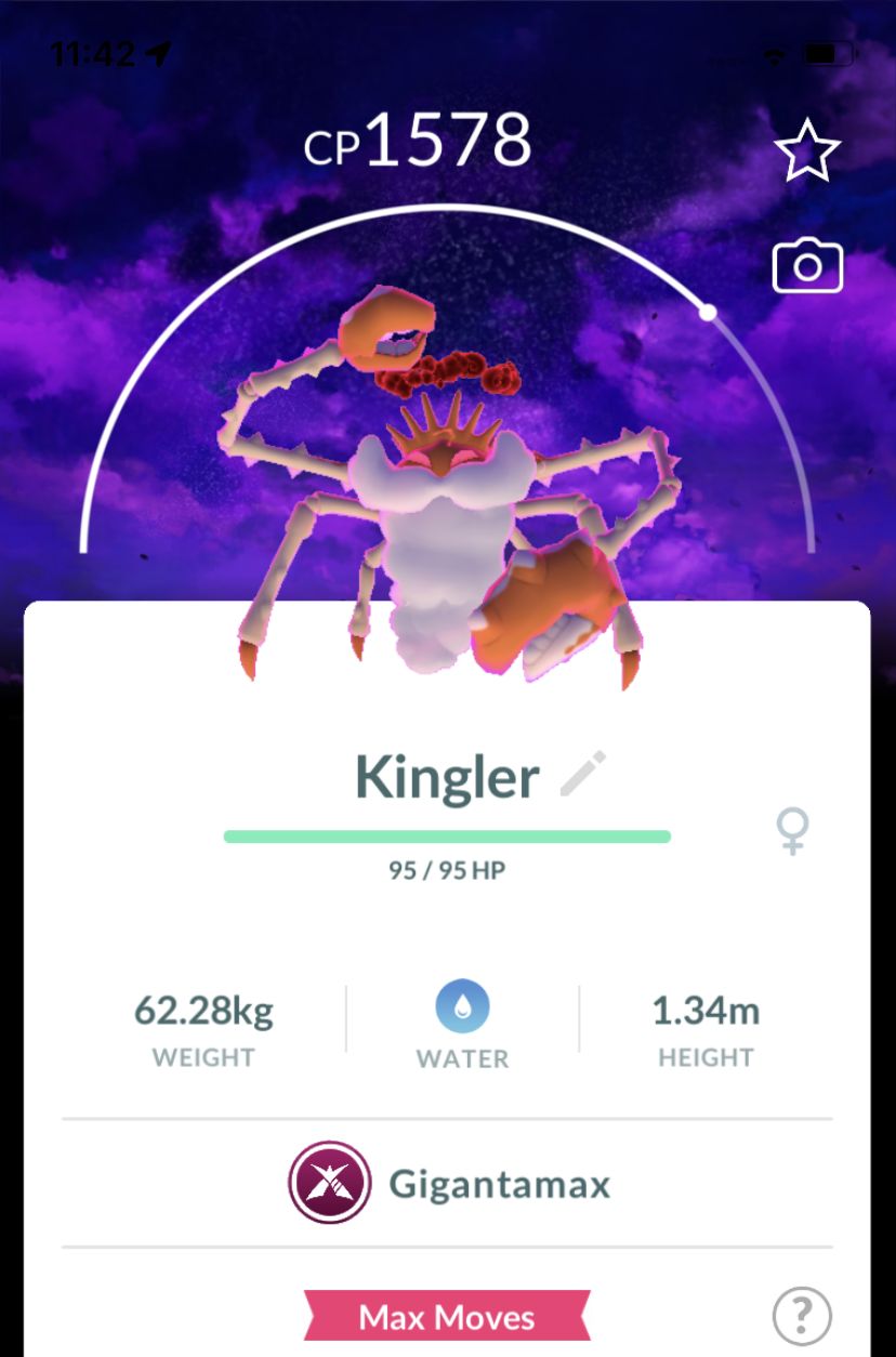 Kingler Gigantamax with Background Trade - Pokemon GO Trade