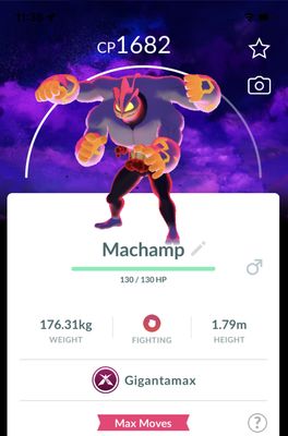 Machamp Gigantamax with Background Trade - Pokemon GO Trade