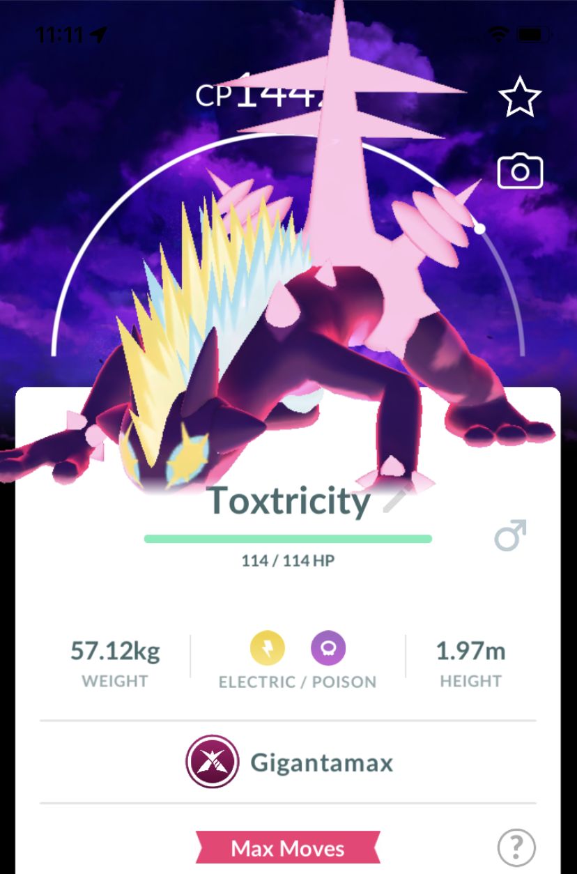 Toxtricity (Amped Form) Gigantamax with Background Trade - Pokemon GO Trade