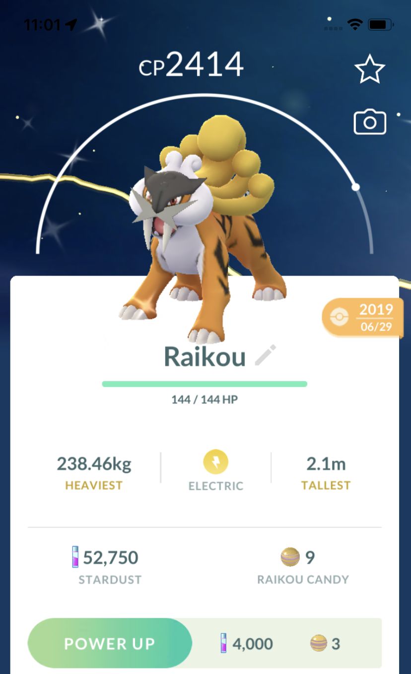 Shiny Raikou 2019 Trade (Guaranteed Lucky) - Pokemon GO Trade