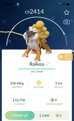 Shiny Raikou 2019 Trade (Guaranteed Lucky) - Pokemon GO Trade
