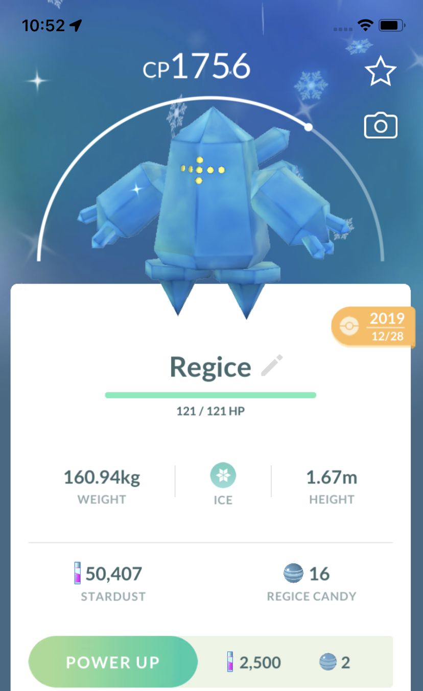 Shiny Regice 2019 Trade (Guaranteed Lucky) - Pokemon GO Trade