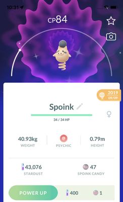 Shiny Spoink 2019 Trade (Guaranteed Lucky) - Pokemon GO Trade