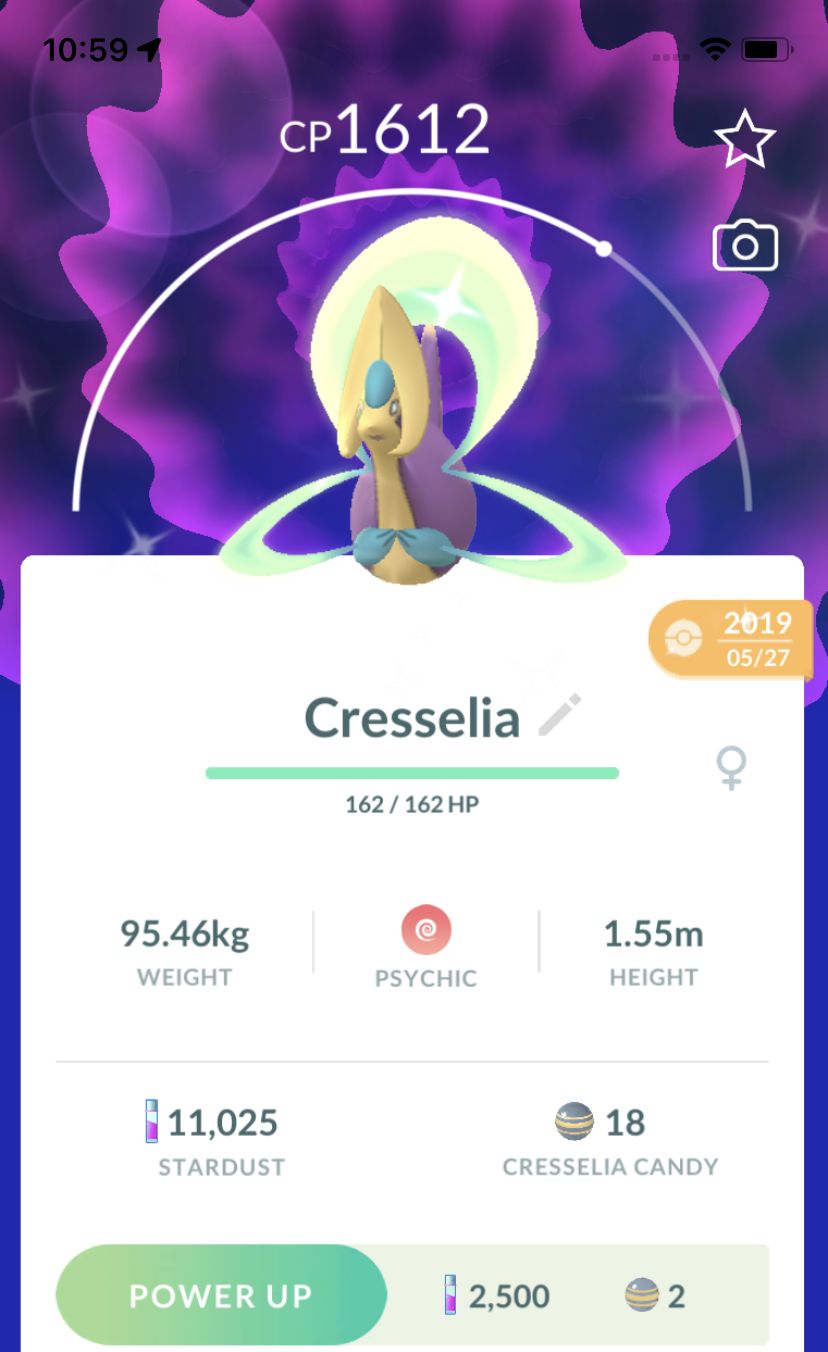 Shiny Cresselia 2019 Trade (Guaranteed Lucky) - Pokemon GO Trade