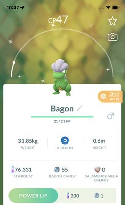 Shiny Bagon 2019 Trade (Guaranteed Lucky) - Pokemon GO Trade