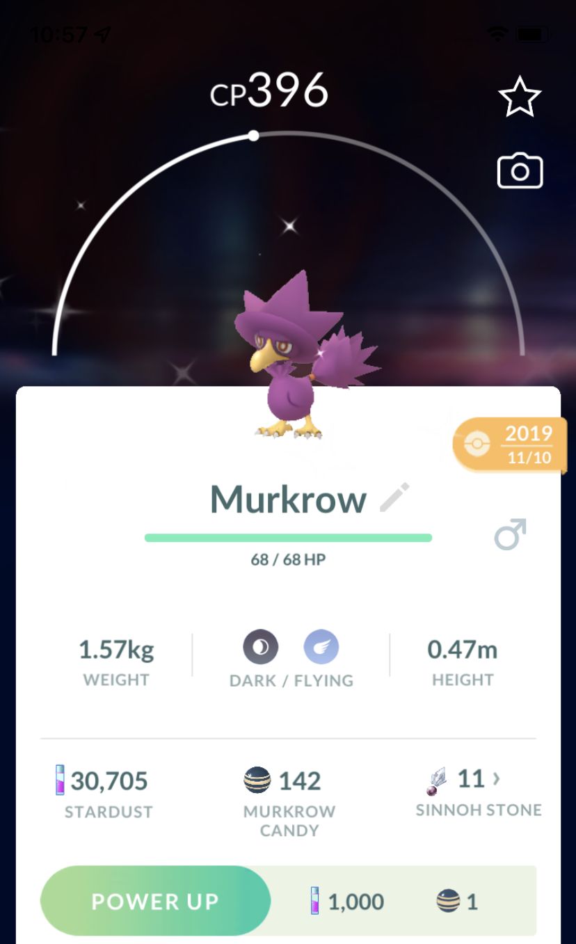 Shiny Murkrow 2019 Trade (Guaranteed Lucky) - Pokemon GO Trade