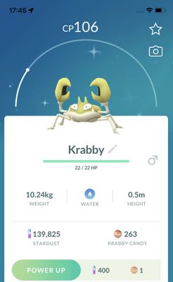 Shiny Krabby Trade - Pokemon GO Trade