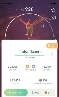 Shiny Talonflame Trade - Pokemon GO Trade