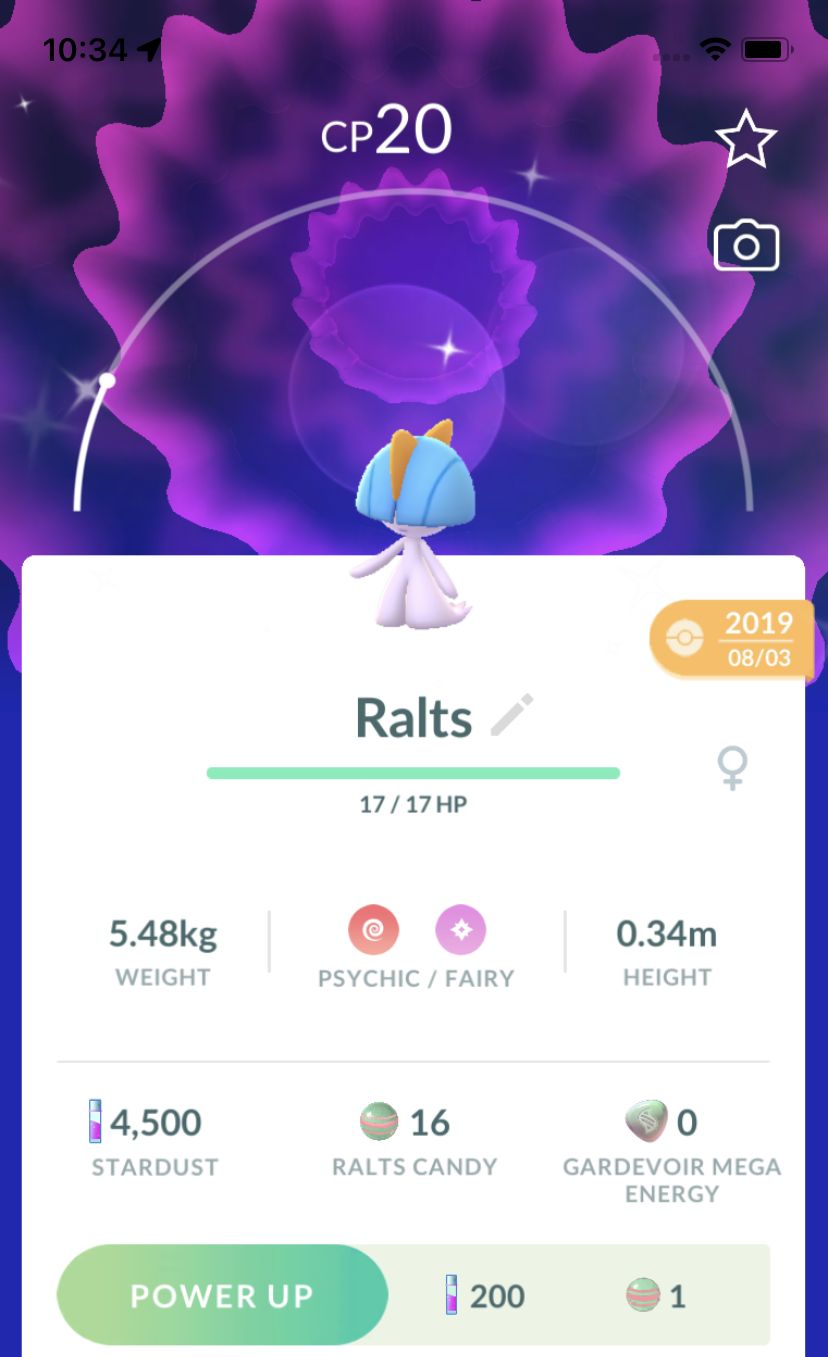 Shiny Ralts (Female) 2019 Trade (Guaranteed Lucky) - Pokemon GO Trade