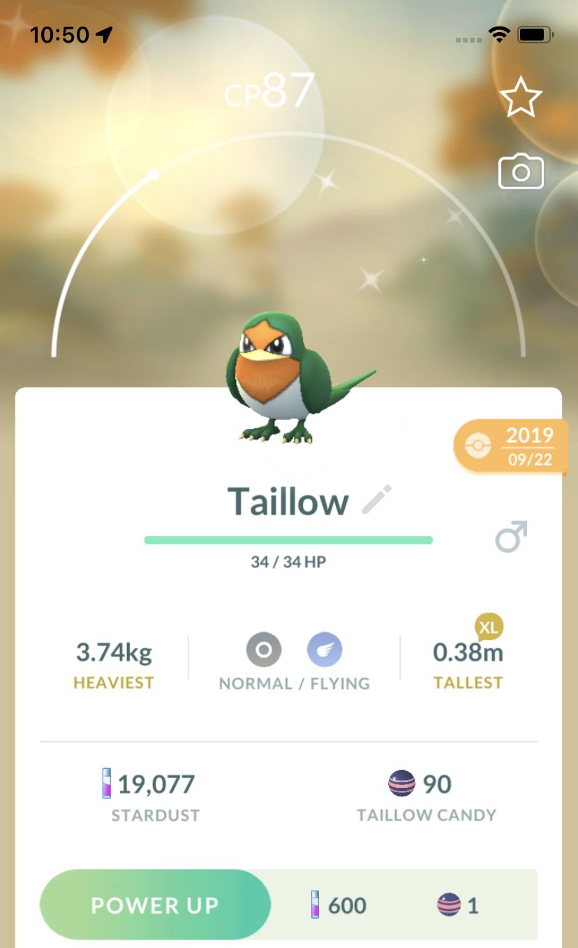 Shiny Taillow 2019 Trade (Guaranteed Lucky) - Pokemon GO Trade