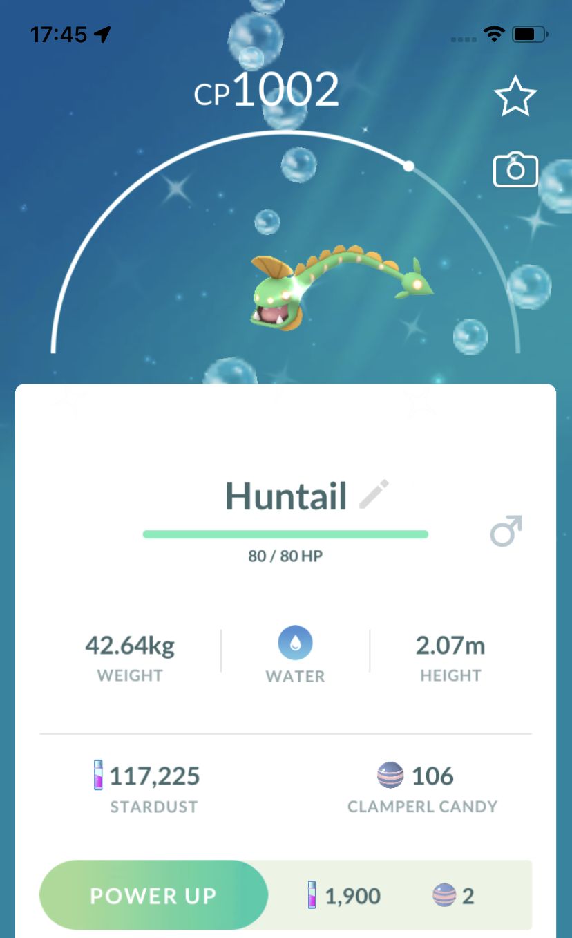 Shiny Huntail Trade - Pokemon GO Trade