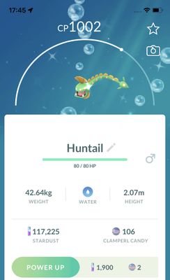 Shiny Huntail Trade - Pokemon GO Trade