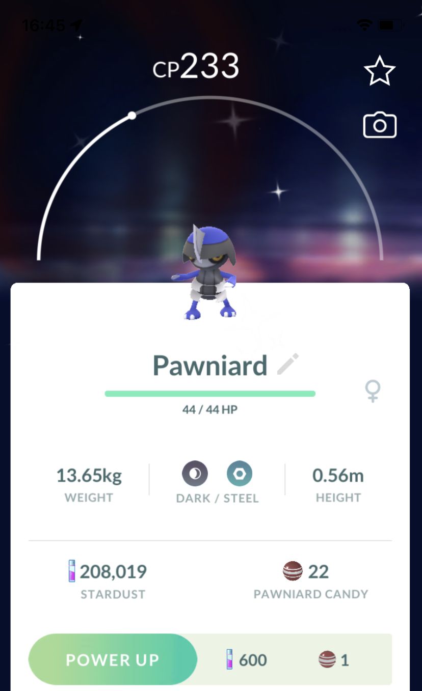 Shiny Pawniard Trade - Pokemon GO Trade