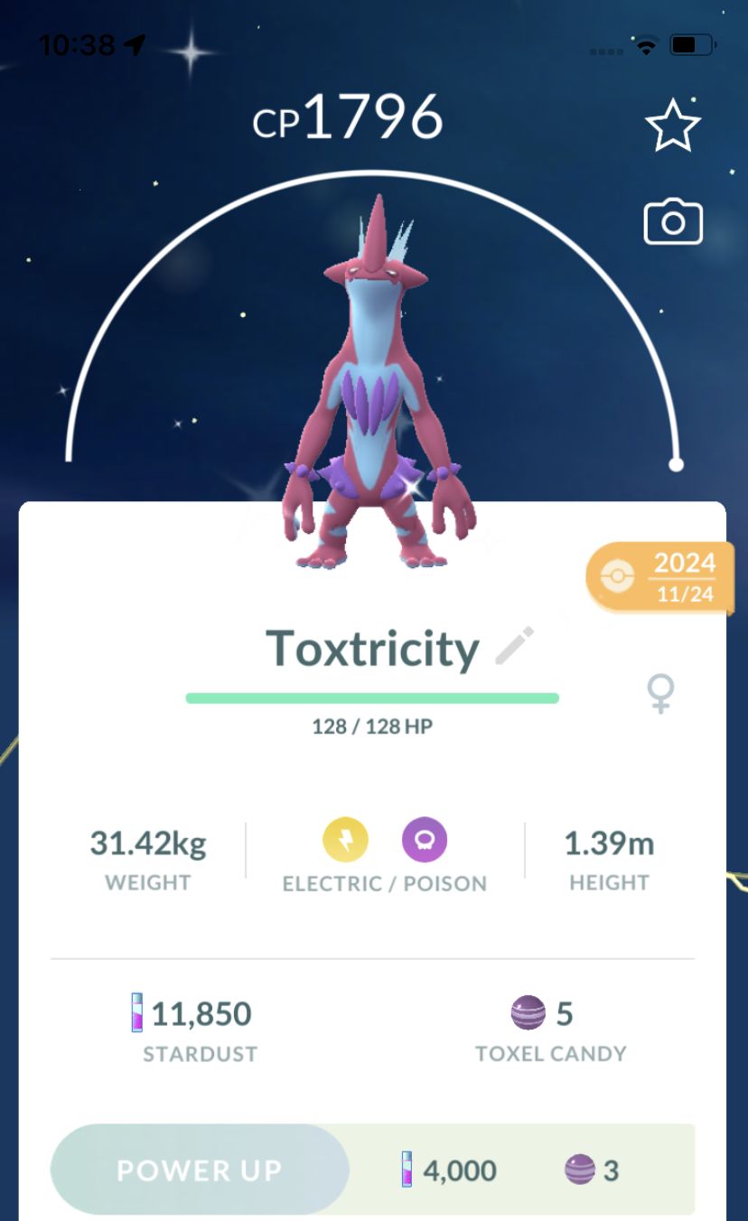Shiny Toxtricity Low Key Form Trade - Pokemon GO Trade