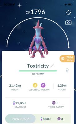 Shiny Toxtricity Low Key Form Trade - Pokemon GO Trade