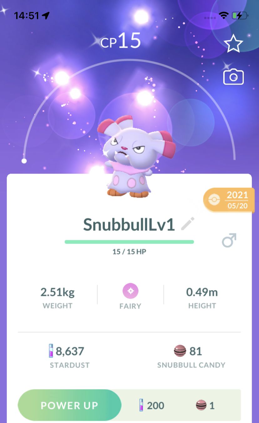 Shiny Snubbull Lv1 Trade - Pokemon GO Trade