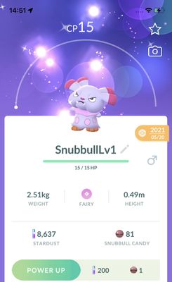 Shiny Snubbull Lv1 Trade - Pokemon GO Trade