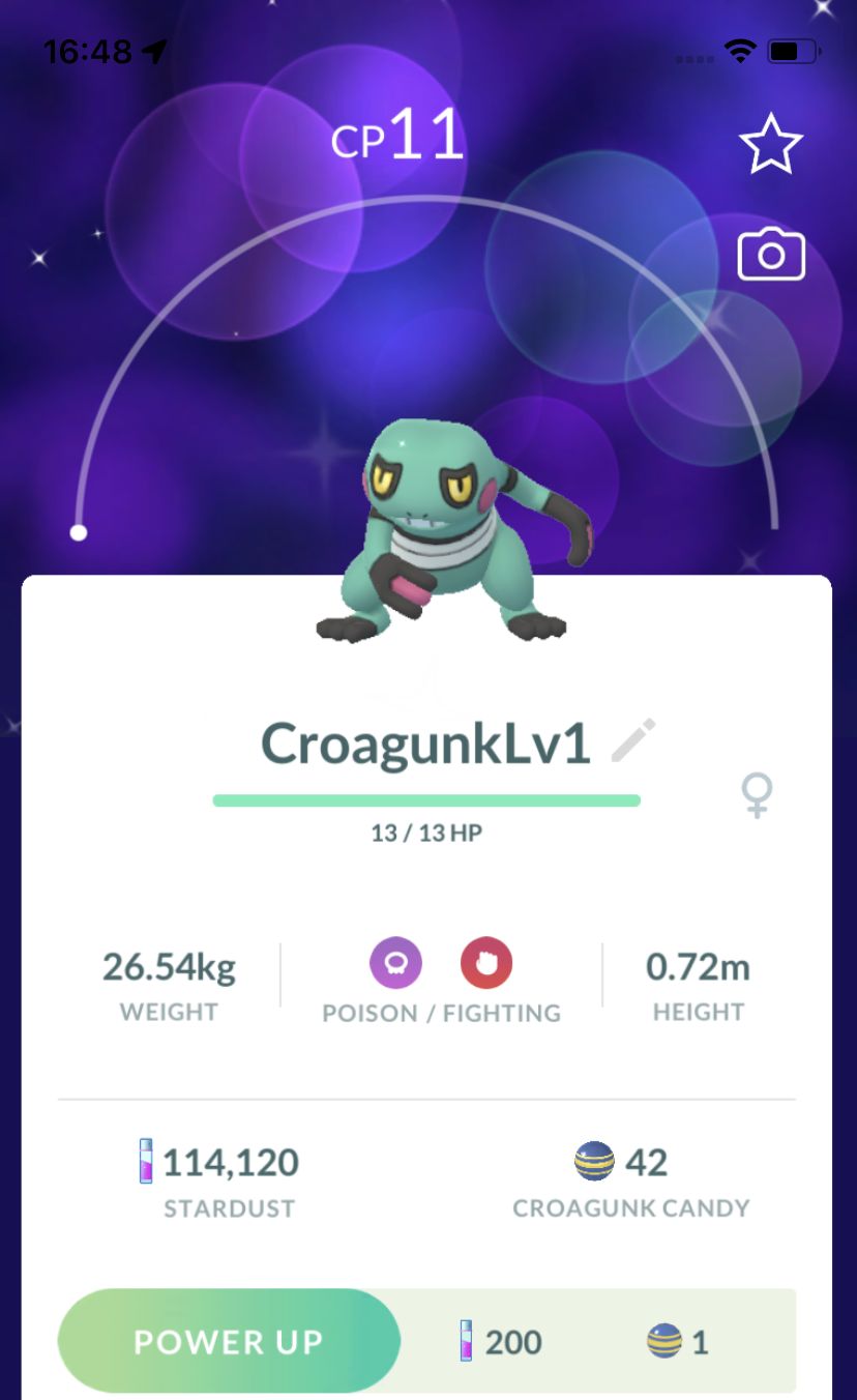 Shiny Croagunk Lv1 Trade - Pokemon GO Trade