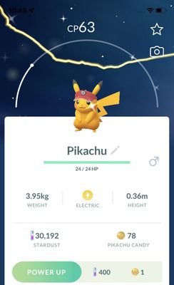 Shiny Pikachu with Red Visor - Pokemon GO Trade