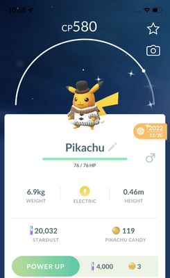 Shiny Pikachu with Scarf - Pokemon GO Trade