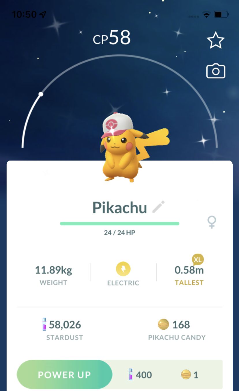 Shiny Pikachu with White Hat - Pokemon GO Trade