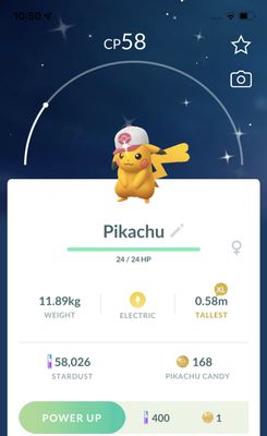 Shiny Pikachu with White Hat - Pokemon GO Trade
