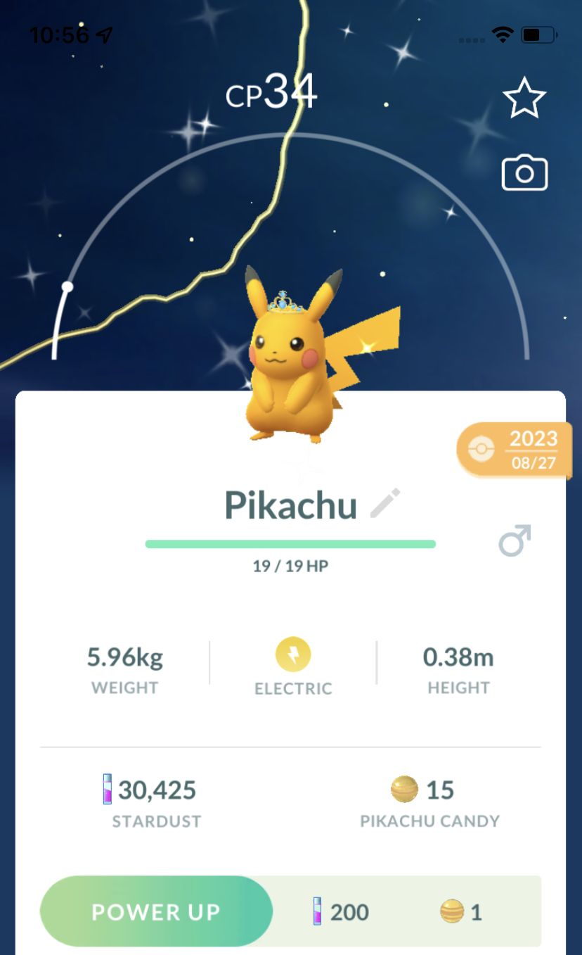 Shiny Pikachu with Crown GO Fest 2023 - Pokemon GO Trade