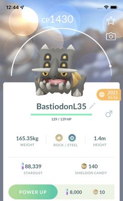 Bastiodon Lv35 Trade - Pokemon GO Trade