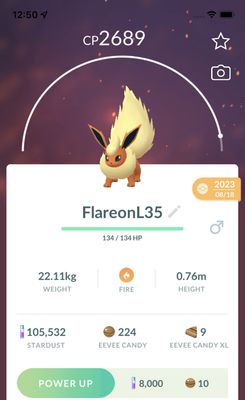 Flareon Lv35 Trade - Pokemon GO Trade