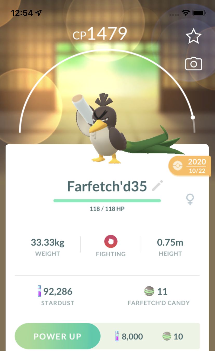 Galarian Farfetch&#39;d Lv35 Trade - Pokemon GO Trade
