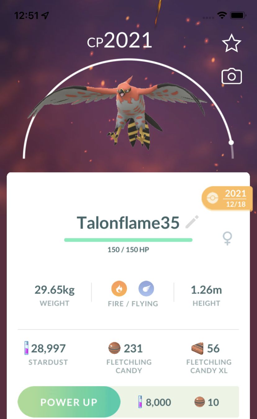 Talonflame Lv35 Trade - Pokemon GO Trade