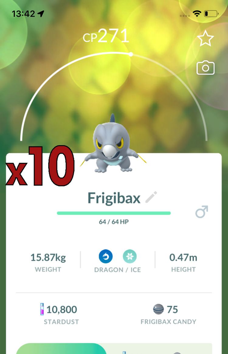 Frigibax Trades [x10] - Pokemon GO Trade
