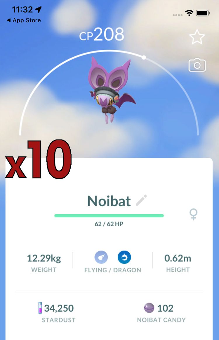 Noibat (Halloween Costumes) Trades [x10] - Pokemon GO Trade