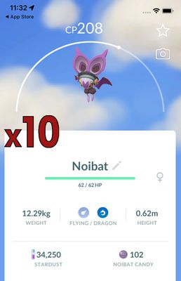 Noibat (Halloween Costumes) Trades [x10] - Pokemon GO Trade
