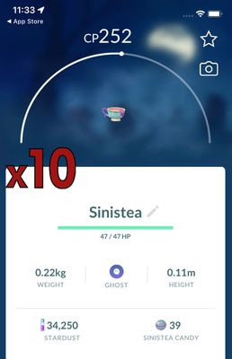 Sinistea Trades [x10] - Pokemon GO Trade