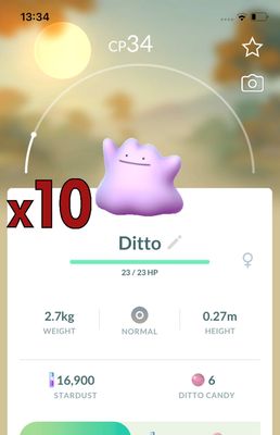 Ditto Trades [x10] - Pokemon GO Trade