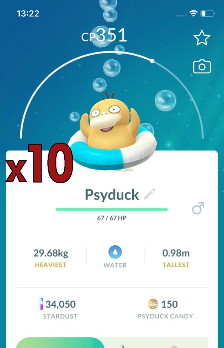 Psyduck (Swim Ring) Trades [x10] - Pokemon GO Trade