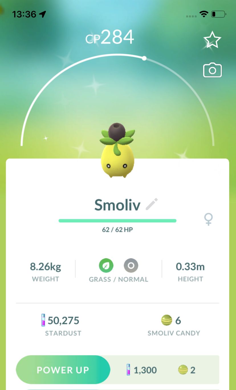 Shiny Smoliv Trade - Pokemon GO Trade