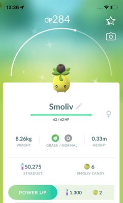 Shiny Smoliv Trade - Pokemon GO Trade